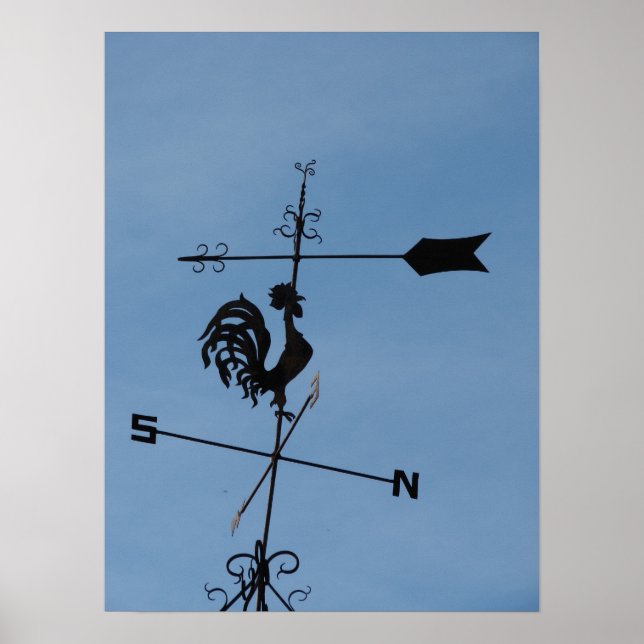 Rooster Weather Vane Poster (Front)