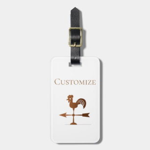 Rooster Weathervane Thunder_Cove Luggage Tag