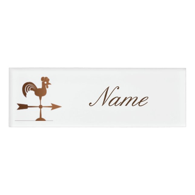 Rooster Weathervane Thunder_Cove Name Tag (Front)