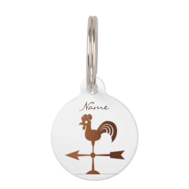 Rooster Weathervane Thunder_Cove Pet Tag (Front)