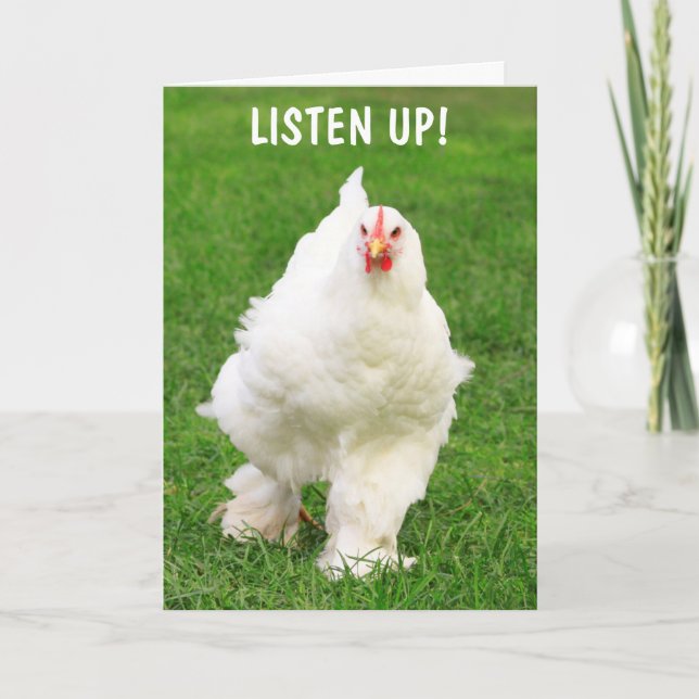 Rooster With An Attitude Get Well Card (Front)