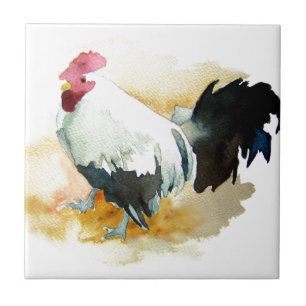 Rooster with an Attitude Tile