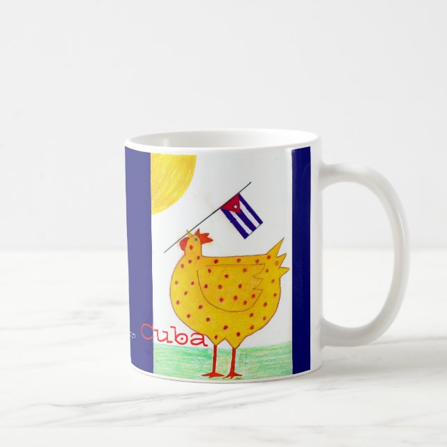 rooster with cuban flag, Cuba, Copyright Medina... Coffee Mug (Right)