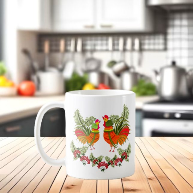 Rooster with hen coffee mug (Creator Uploaded)