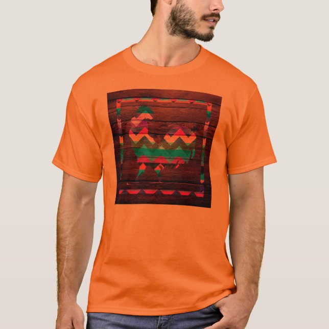 Rooster Wooden T-Shirt (Front)
