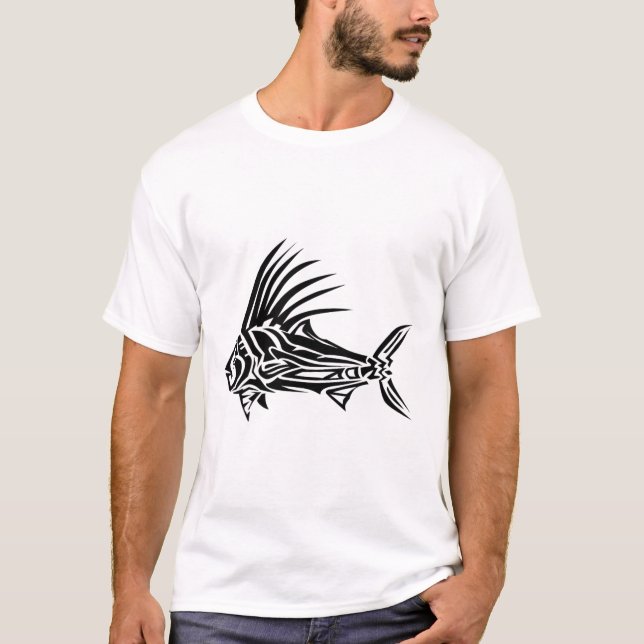 Roosterfish Shirt - Cool Rooster Fish Tril Design  (Front)