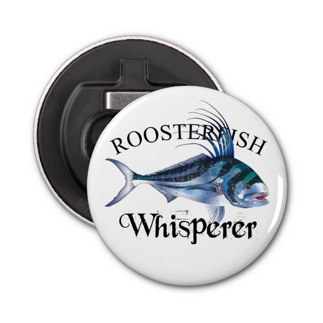 Roosterfish Whisperer Light Coloured Bottle Opener (Front)