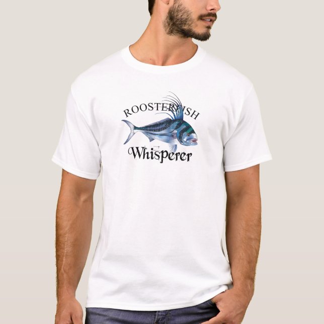 Roosterfish Whisperer Light Coloured T-Shirt (Front)