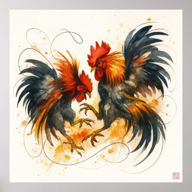 Roosters - Archival Print (Front)