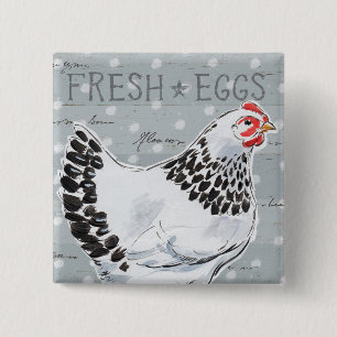 Roosters Call II 15 Cm Square Badge
