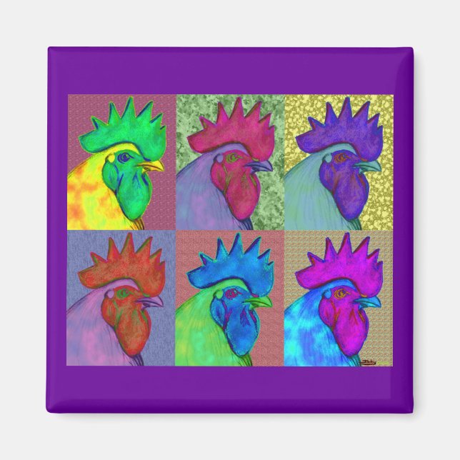 Roosters Gone Wild! Magnet (Front)