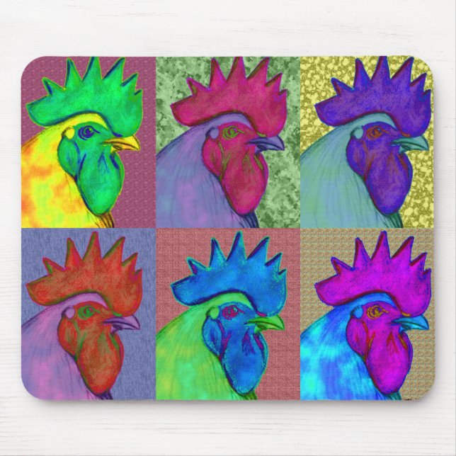 Roosters Gone Wild! Mouse Mat (Front)