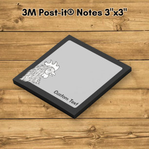 Rooster's Head Line Art Post-it Notes