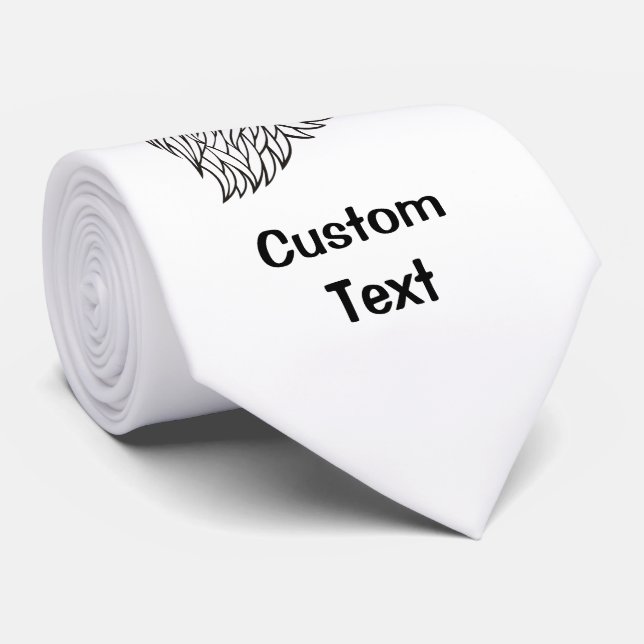 Rooster's Head Line Art Tie (Rolled)