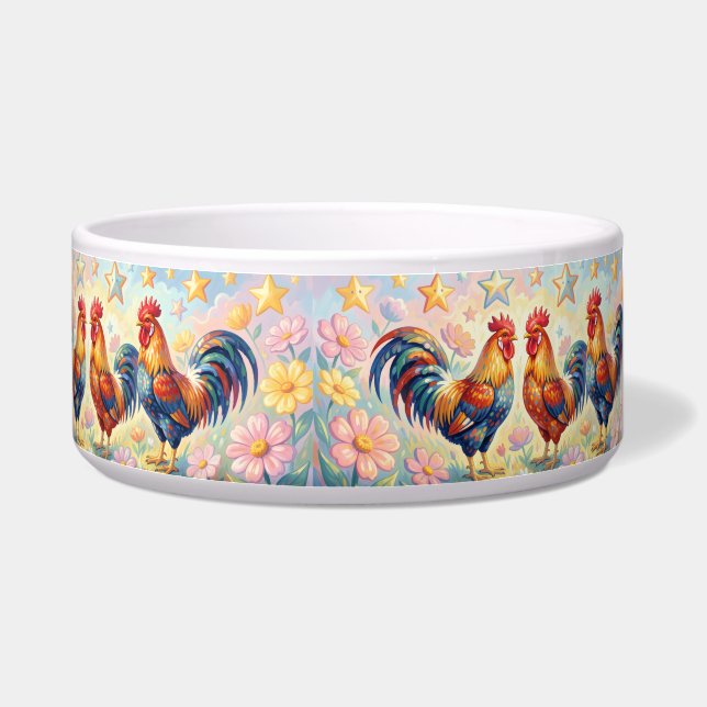 Roosters in garden (Right)