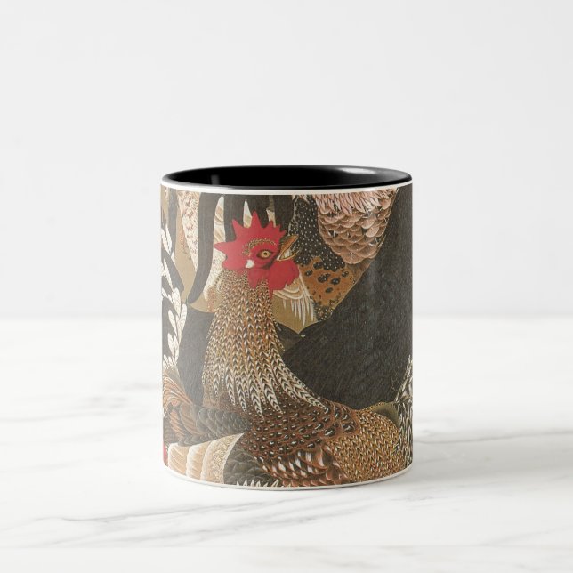 Roosters Japanese Art Rooster Year 2017 Mug 2 (Center)
