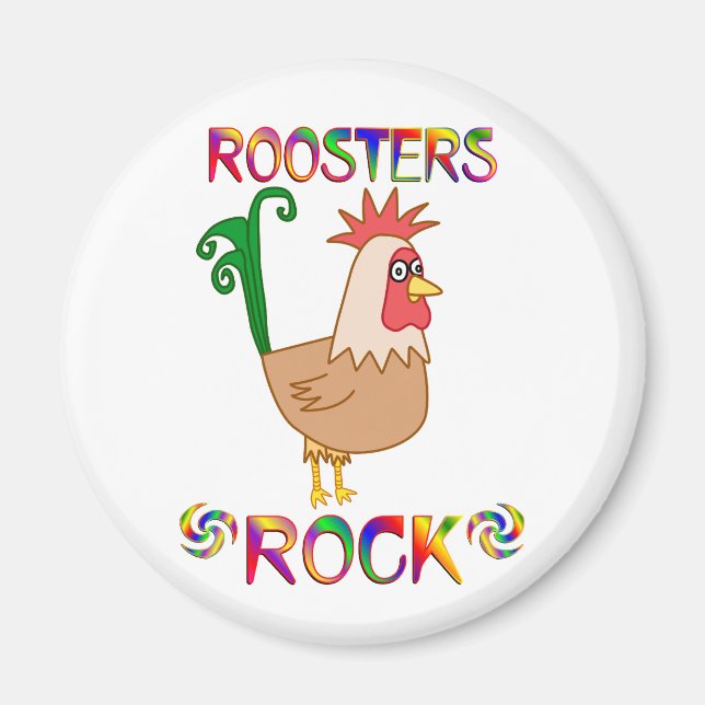 ROOSTERS ROCK MAGNET (Front)