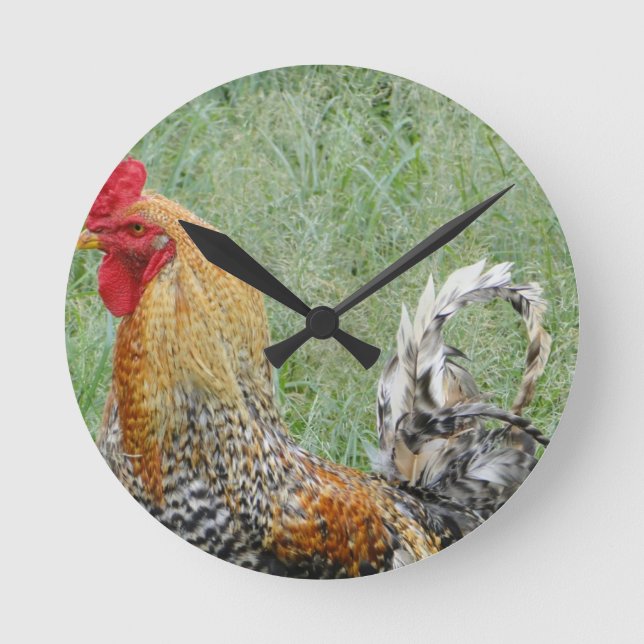 Roosters Round Clock (Front)
