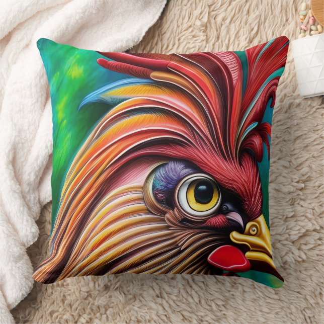 Rooster's Timeless Charm Cushion (Blanket)