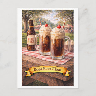 Root Beer Float (American Food Series) Postcard