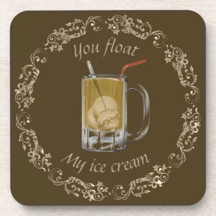 Root beer float coaster