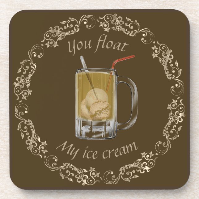 Root beer float coaster (Front)