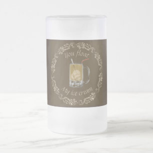 Root beer float frosted mug