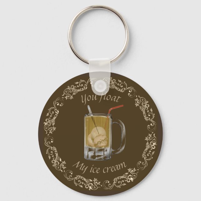 Root beer float keychain (Front)