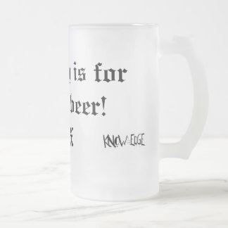ROOT beer mug! Frosted Glass Beer Mug