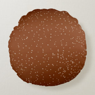 Root Beer with Tiny Bubbles Background Art Round Cushion