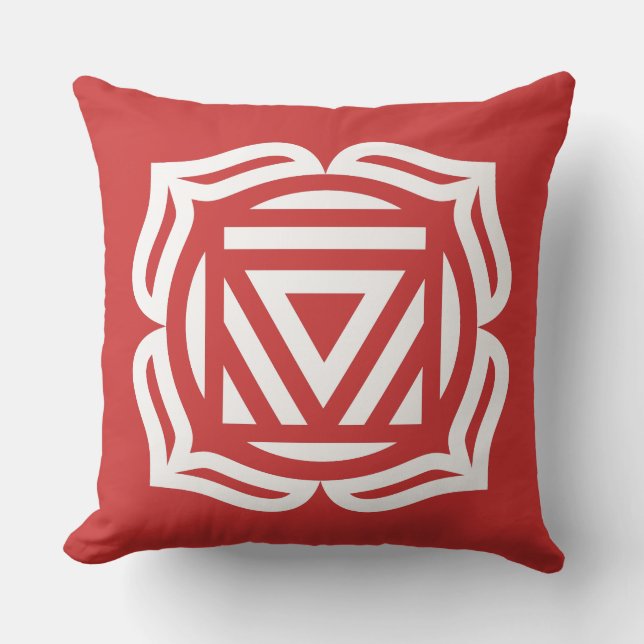 Root Chakra Energy Throw Pillow (Front)
