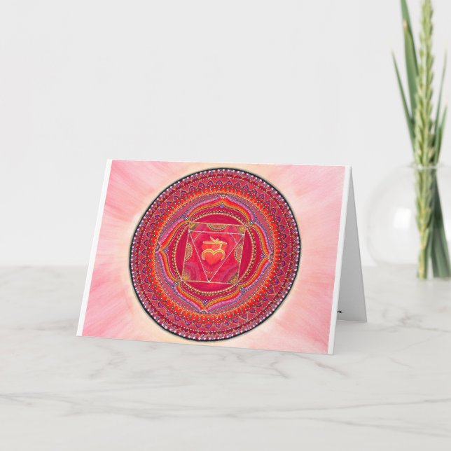 Root Chakra Mandala Greeting Card (Front)