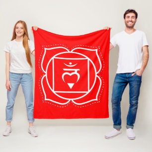 Root Chakra Muladhara Red Fleece Blanket