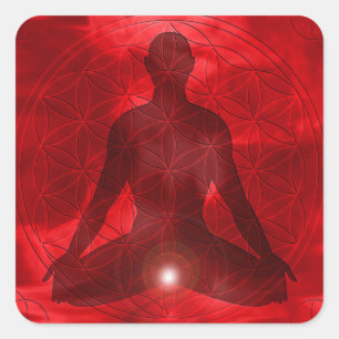 Root Chakra Muladhara Square Sticker