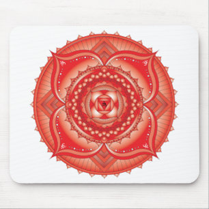 Root Chakra Red Mandala Mouse Pad
