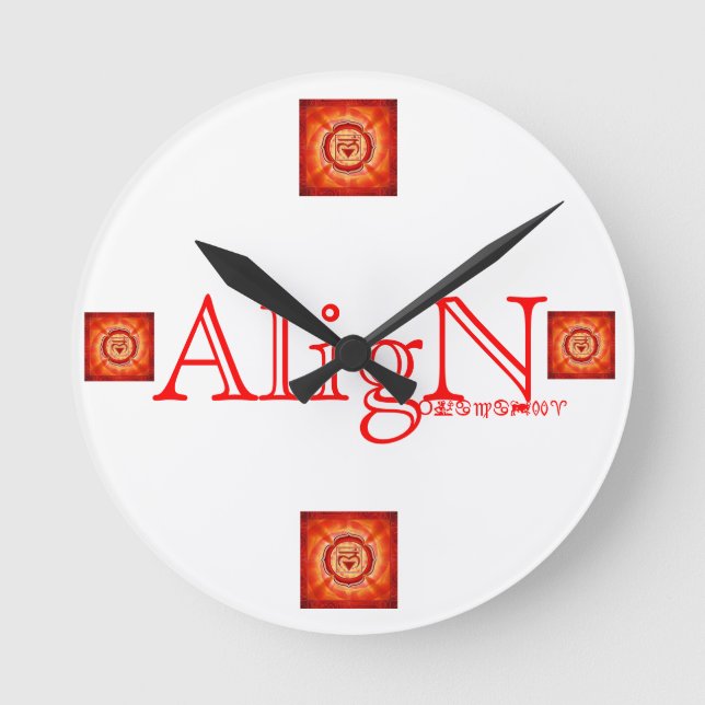 Root Chakra Wall Clock-by AligN Round Clock (Front)