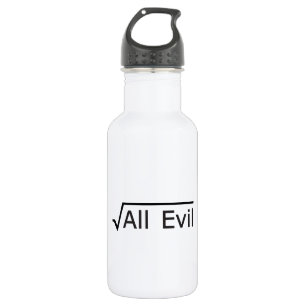 Root of All Evil - Math Humour / Math Geek 532 Ml Water Bottle