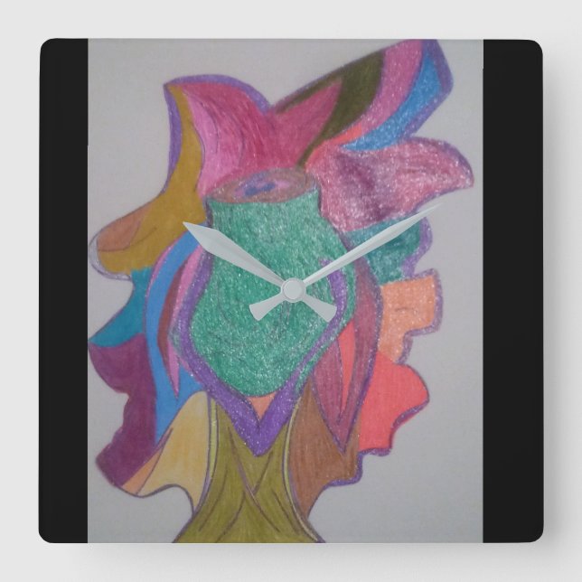 Root of Beauty  Square Wall Clock (Front)