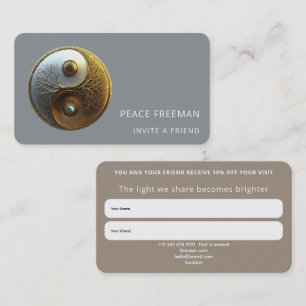 Root of Harmony Yin Yang Design Business Card