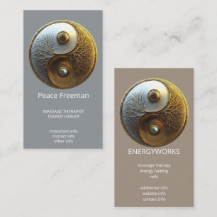 Root of Harmony Yin Yang Design Business Card