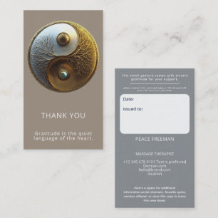 Root of Harmony Yin Yang Design Business Card