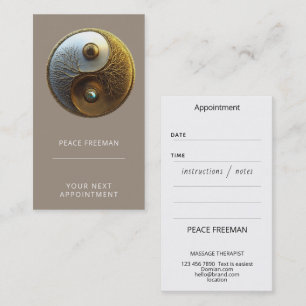 Root of Harmony Yin Yang Design Business Card