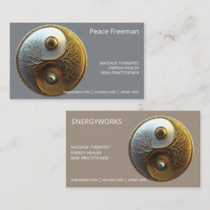 Root of Harmony Yin Yang Design Business Card