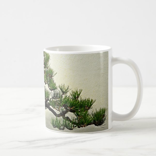 Root Over Rock Pine Bonsai Tree Coffee Mug (Right)