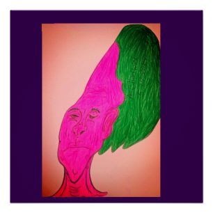 Root Vegetable Character Art Glossy Poster