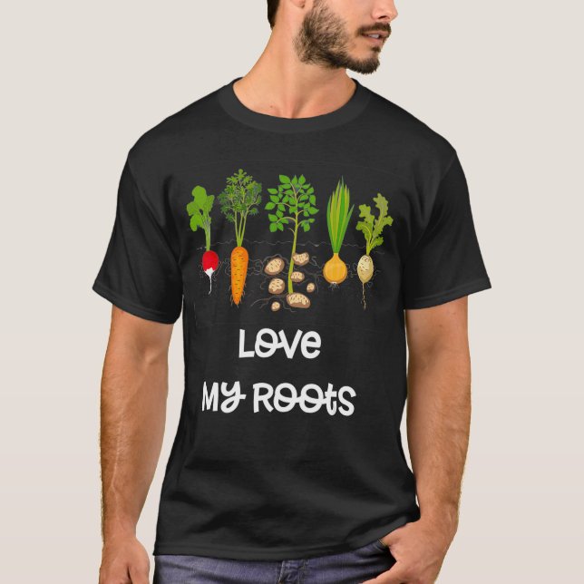 Root Vegetables Gardening Cute Garden   Gift 3Dk  T-Shirt (Front)