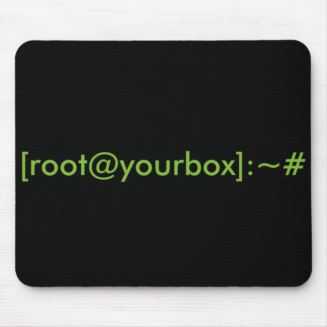 [root@yourbox]:~#  mouse pad (Front)