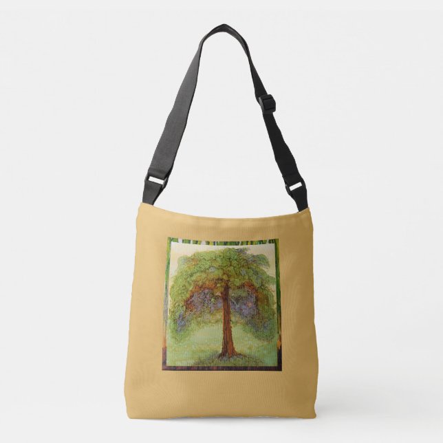 "Rooted" - Alcohol Ink Art Print Crossbody Bag (Front)
