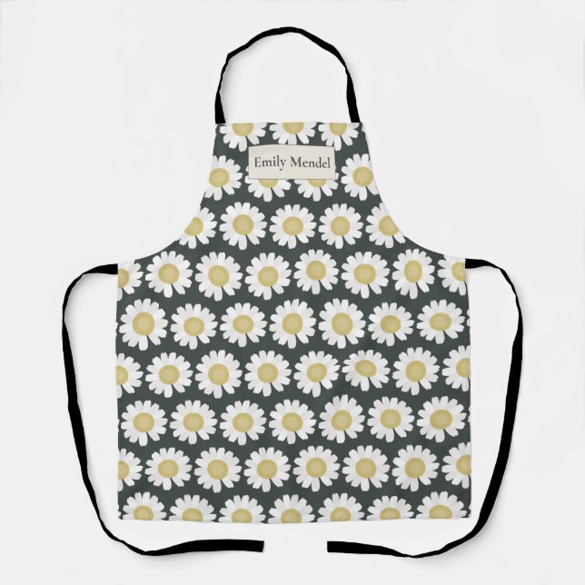 Rooted & Blooming – Eucalyptus Noir Chamomile Apron (Front)