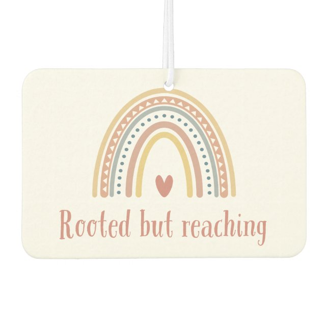 Rooted but Reaching – Grounded Growth Design Car Air Freshener (Front)